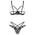 Obsessive Matildea - open‑cup bra set (black)