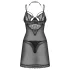 Obsessive Matildea - chemise and thong set (black) - L/XL