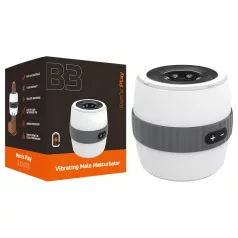 Men's Play - discreet vibrating masturbator (white)
