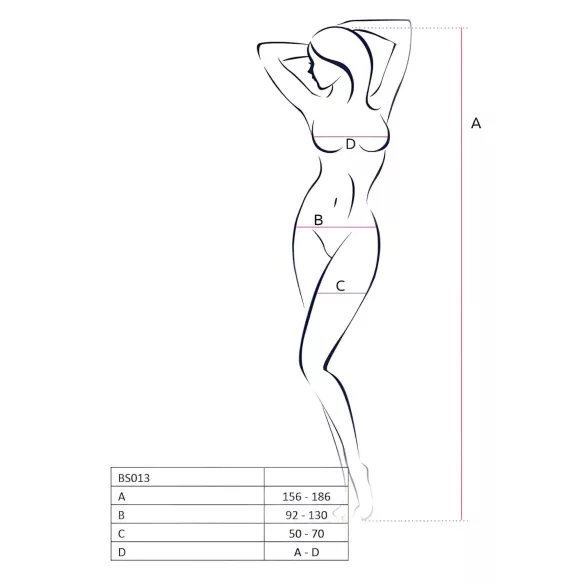 Passion BS013 - Striped Mesh Set (Red) - S-L