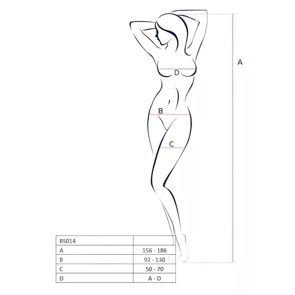 Passion BS014 - White Open Fishnet Bodysuit with Corset (S-L)