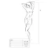 Passion BS017 - Rose Pattern Fishnet Set (Black) - Sizes S to L