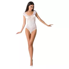Passion BS064 - open white fishnet bodysuit (S-L)