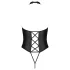 Passion Nancy - Open Cross-Strap Bodysuit (Black)  - L/XL
