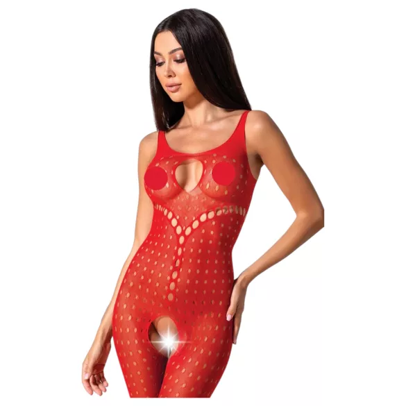 Passion BS078 - Polka Dot Cutout Jumpsuit - Red (S-L)