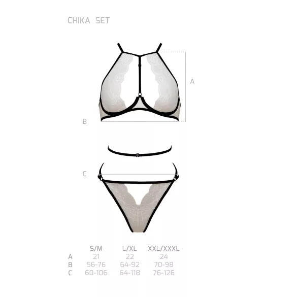 Passion Chika - Bra Set (Cream) - L/XL