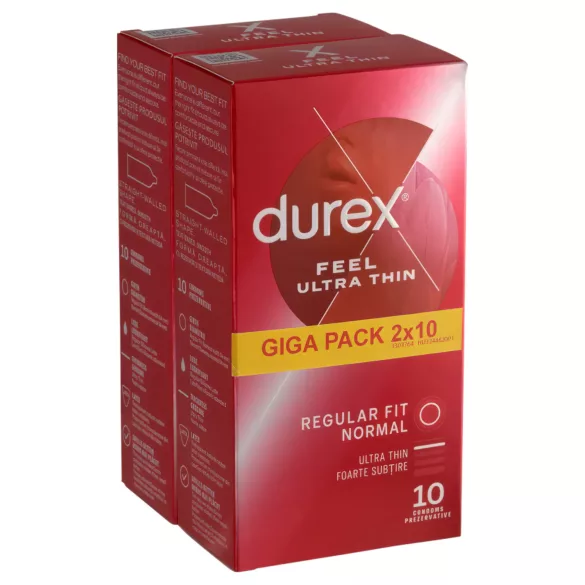Durex Feel Ultra Thin - Ultra Realistic Condoms (2x10 Pack)