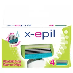 X-Epil - Women's Razor Refill, 4-Blade (4 Pack)