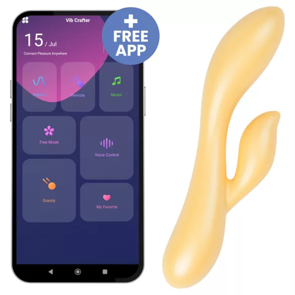 Desirel Desire Dew - Smart Clitoral Vibrator with Arm (Yellow)