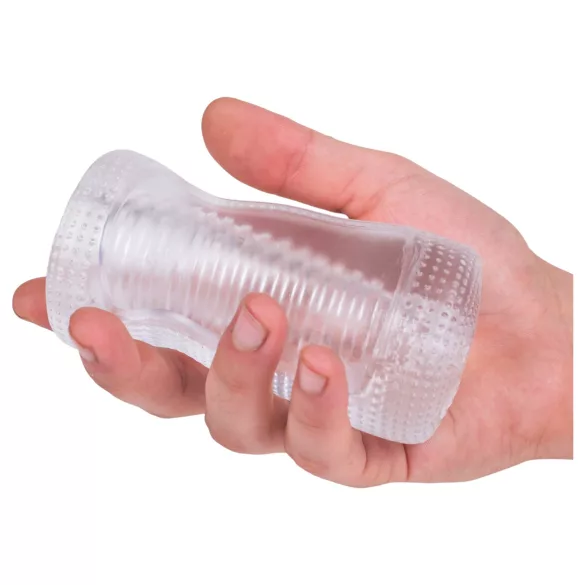Desirel Vertigo – Ribbed Interior Masturbator (Transparent)