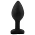 Sunfo - Heart Gem Silicone Anal Plug (Black-Pink)