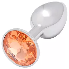 Sunfo - Metal Anal Plug with Gold Gem (Silver)