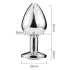 Sunfo - Heart Gem Silver Anal Plug with Dark Purple Stone