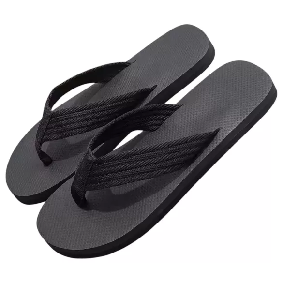 Black Flip-Flops with Fun Novelty Design