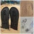 Black Flip-Flops with Fun Novelty Design - 42/43