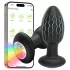 Desirel - Vibrating Anal Plug with Colour-Changing LED Light - App-Controlled, 10 Vibration Modes (Black)