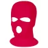 Balaclava - knitted hood with 3 openings (dark pink)