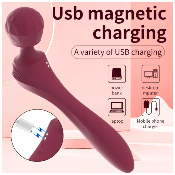 Lonely Curved Massager Vibrator (Red)