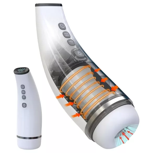 Lonely - Suction & Warming Masturbator with Sound Effects (White)