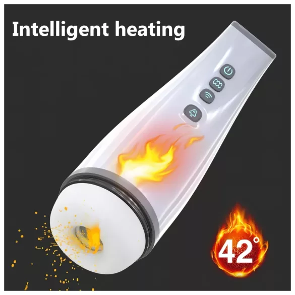 Lonely - Suction & Warming Masturbator with Sound Effects (White)