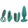Sex HD - rechargeable, remote-controlled, 4-piece vibrator set (green)