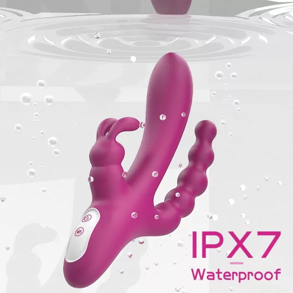 Sex HD Joker - Rechargeable, Waterproof Triple Vibrator (Purple)