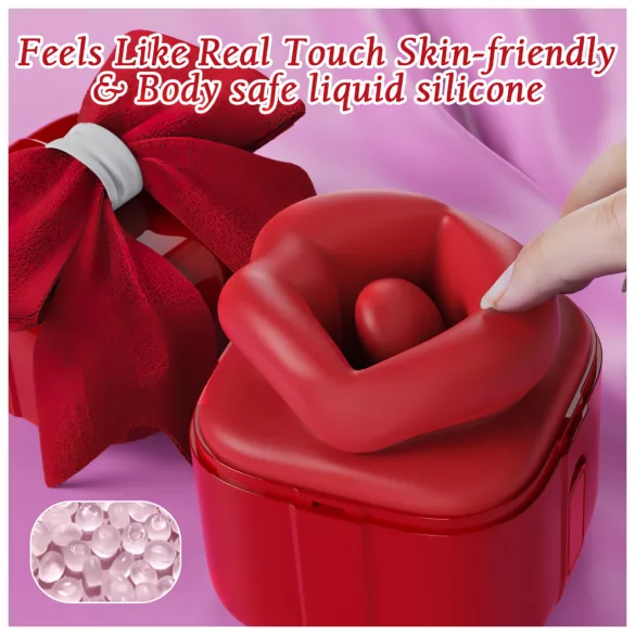 SEX HD Lovely Kiss - Licking-Sucking Vibrator (Red)