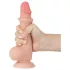 Sliding-Skin - double-layer dildo with suction cup - 19.5 cm (flesh)