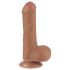 Lovetoy Sliding-Skin - Twin-Layer Dildo with Balls - 7.2" (Natural)