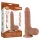 Lovetoy Sliding-Skin - Dual-Layer Dildo with Balls - 19.5cm (Dark Natural)