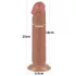 Lovetoy Sliding-Skin - Suction Cup Dual-Layer Dildo - 20cm (Natural)