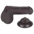 Lovetoy Sliding-Skin - Dual-Layer Dildo with Balls - 18.3cm (Brown)
