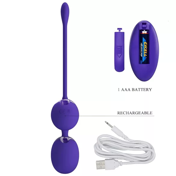 Pretty Love Willie Youth - Radio-Controlled Kegel Balls (Purple)