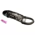 Pretty Love Cecelia - ribbed vibrating penis sleeve (black)