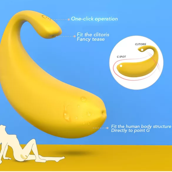 Sex HD - Smart Banana-Shaped Vibrating Egg (Yellow)