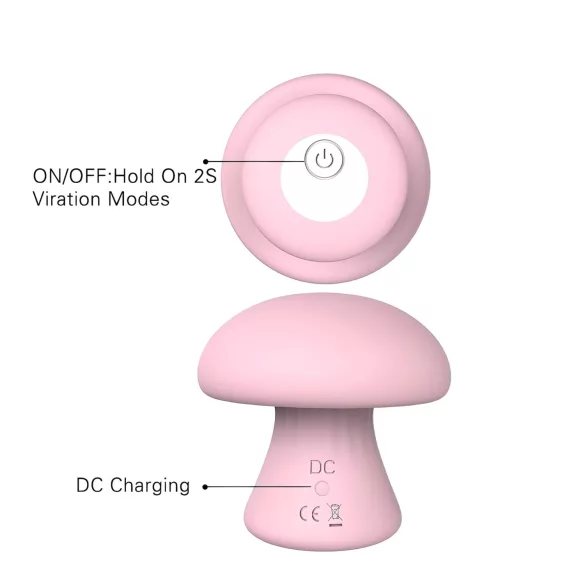 Magic Mushroom - rechargeable vibrator (pink)