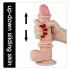 Lovetoy Sliding-Skin - Double Layered Suction Cup Dildo - 21cm (Natural)