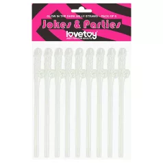 Lovetoy - Penis-Shaped Glow Straw (White)