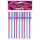 Lovetoy - realistic penis straw (pink-blue-purple)