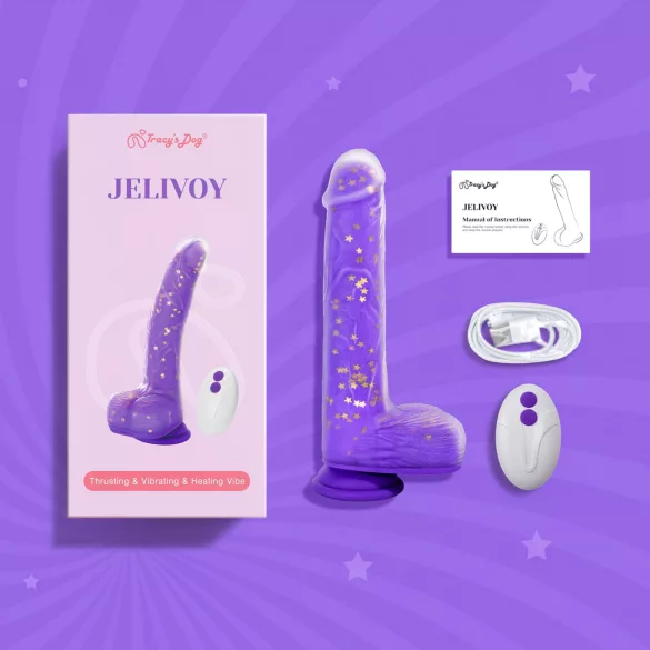 Tracy's Dog Jelivoy - Realistic Purple Vibrator, 22cm