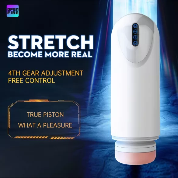 Leopard - Up-and-Down Vibrating Stroker (White)