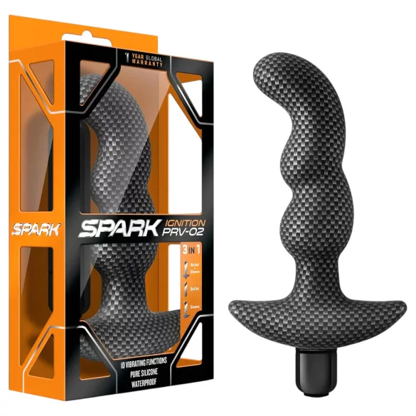 Blush Spark - Waterproof Anal Vibrator (Black)