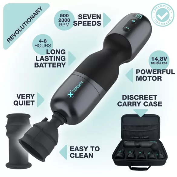 Xtensity 1 - vacuum, pulsating masturbator (black)