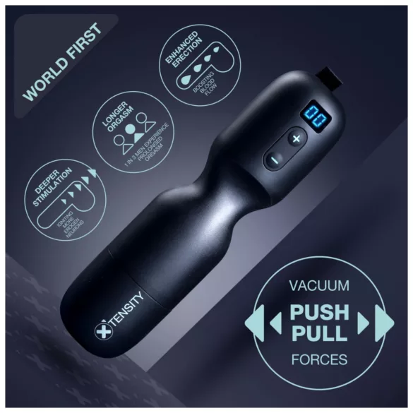 Xtensity 1 - vacuum, pulsating masturbator (black)