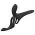 Honey Play Box Pleasure Pivot - App-controlled vibrating penis and testicle ring for men (black)