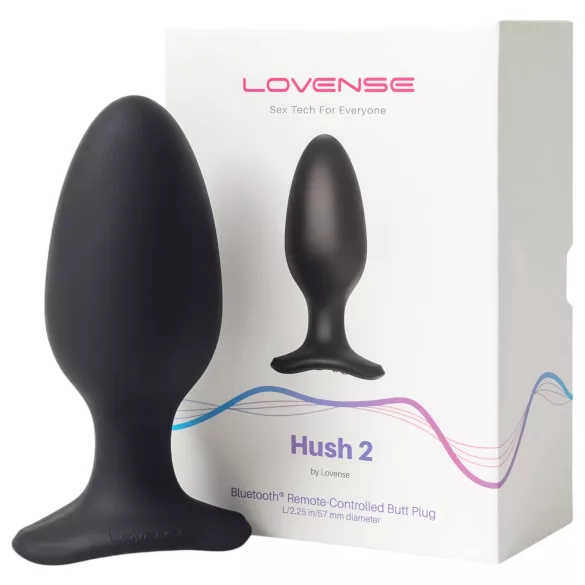 LOVENSE Hush 2 L - rechargeable small anal vibrator (57 mm) - black