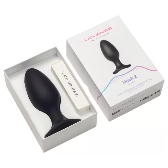 LOVENSE Hush 2 L - rechargeable small anal vibrator (57 mm) - black