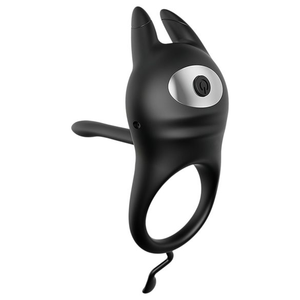 AlvUp - Vibrating Ring with Clitoral Stimulator (Black)