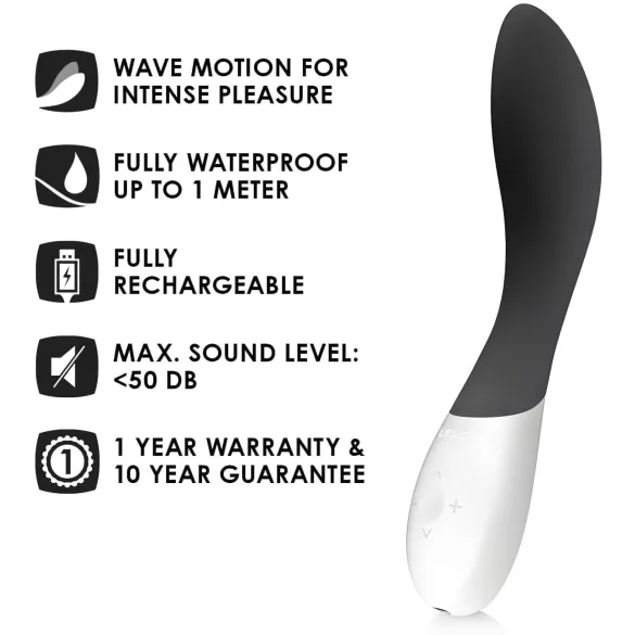 LELO Mona Wave - Waterproof G-Spot Vibrator (Black)