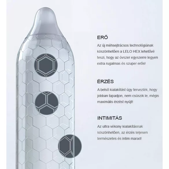 LELO Hex Original - Luxury Condoms (3 Pack)